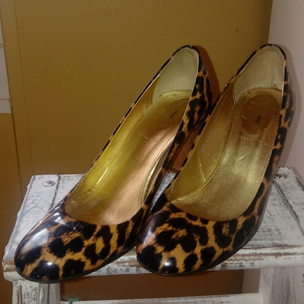 J. Crew animal print heels